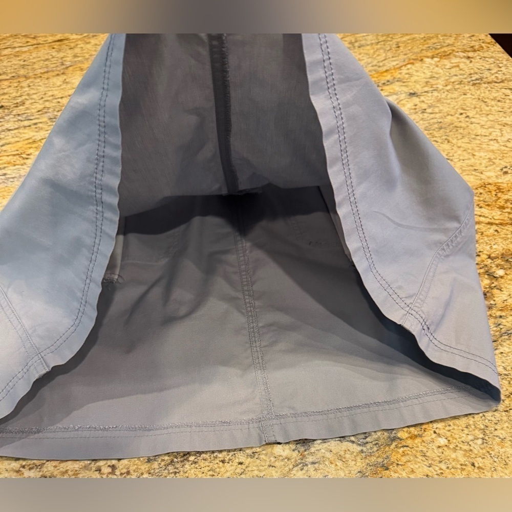 Eddie Bauer Skirt Women’s Size 10 Gray Mini A Line Button Pockets Drawstring - Picture 6 of 8